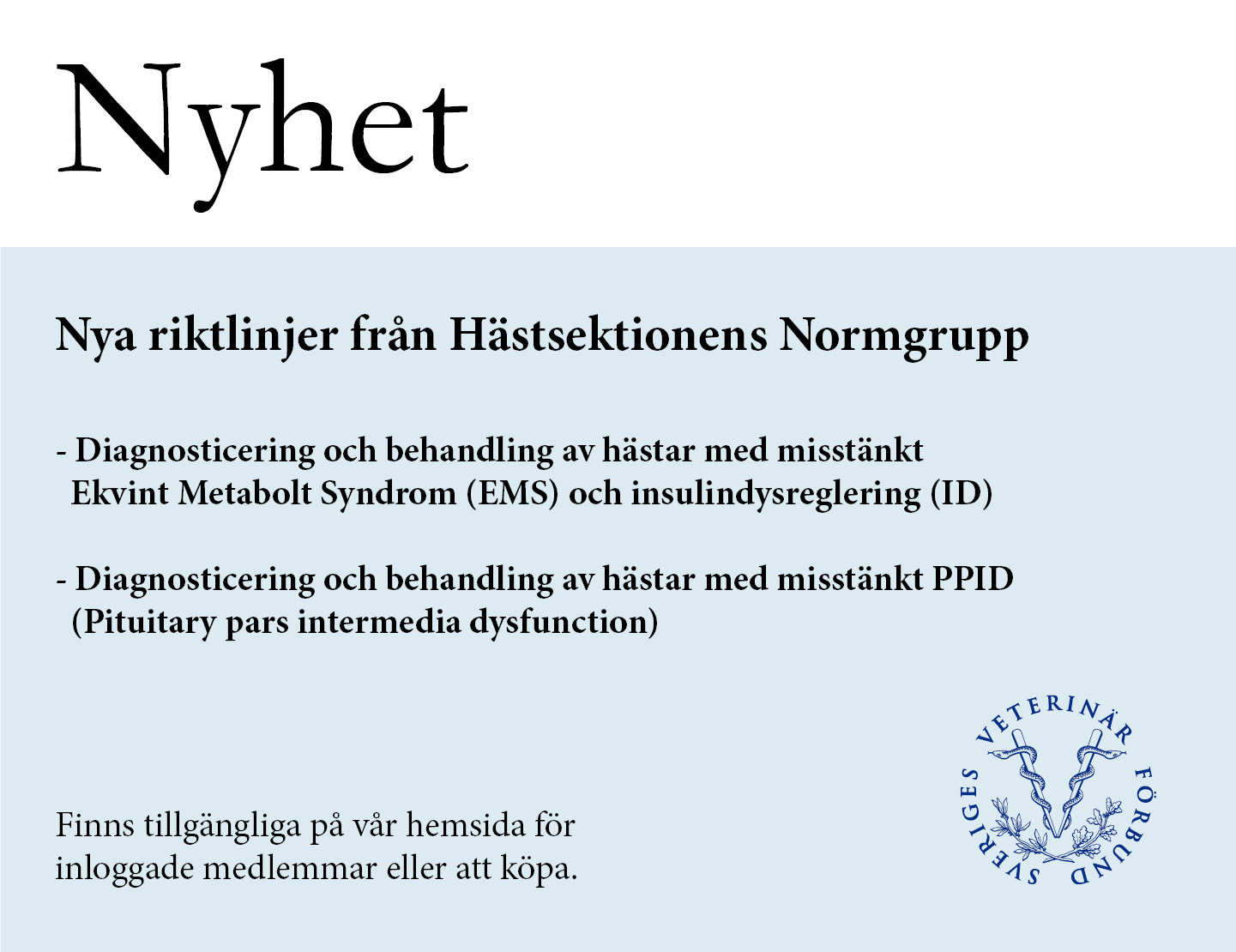 Nya riktlinjer häst mars 2026